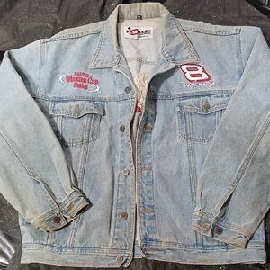 Vintage Bud Racing Dale Earnhardt Jr Nascar Winston Cup Series Denim Jacket XL